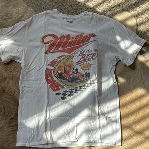 Junk Food Clothing White Racing Graphic Tee